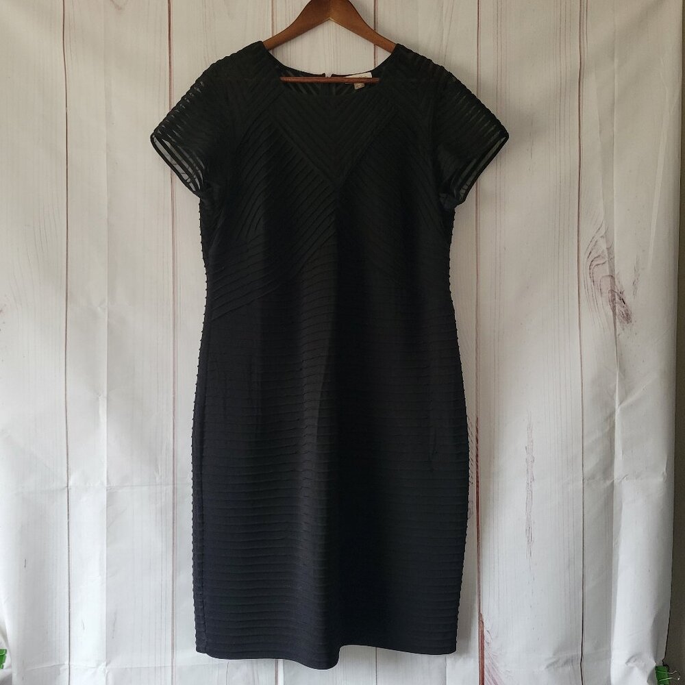 Calvin Klein Little Black Dress, Body Con Midi Women’s Plus Sz 16W, Business EUC
